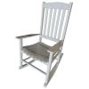 Outdoor wooden porch rocking chair with weather resistant finish