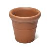 Claremont 18" Tall 2pk Black Round Indoor Outdoor Plastic Flower Planter
