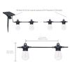 48' Vintage Warm White Solar String Lights