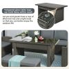 Patio Furniture Set; 6 Piece Outdoor Conversation Set; Dining Table Chair with Bench and Cushions