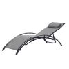 2PCS Set Chaise Lounges Outdoor Lounge Chair Lounger Recliner Chair For Patio Lawn Beach Pool Side Sunbathing