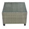 Patio Furniture Set, 5 Piece Outdoor Conversation Set, with Coffee Table, Cushions and Single Chair