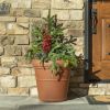 Claremont 18" Tall 2pk Black Round Indoor Outdoor Plastic Flower Planter
