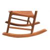 Outdoor wooden porch rocking chair with weather resistant finish