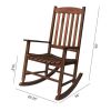 Outdoor wooden porch rocking chair with weather resistant finish
