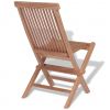 Folding Patio Chairs 2 pcs Solid Teak Wood