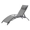 2PCS Set Chaise Lounges Outdoor Lounge Chair Lounger Recliner Chair For Patio Lawn Beach Pool Side Sunbathing