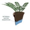 Claremont 18" Tall 2pk Black Round Indoor Outdoor Plastic Flower Planter