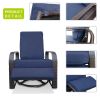 Outdoor Patio Rattan Wicker Swivel Recliner Chair;  Adjustable Reclining Chair 360Â¬âˆž Rotating with Water Resistant Cushions