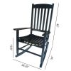 Outdoor Wood Porch Rocking Chair, White Color, Weather Resistant Finish