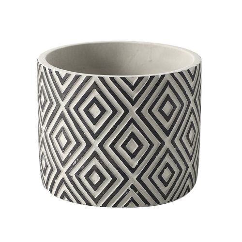 Cement Flower Pot Green Plant Diamond Pattern Vase Creative Retro Nordic INS